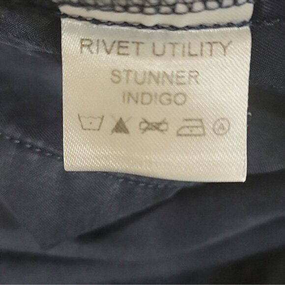 Rivet Utility Stunner Indigo Romper EUC - Picture 4 of 5